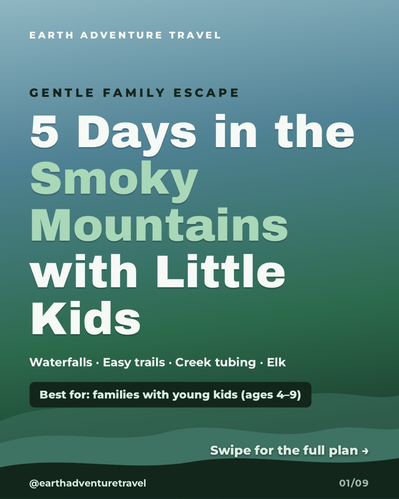 Illustrated cover for five days in the Great Smoky Mountains with little kids
